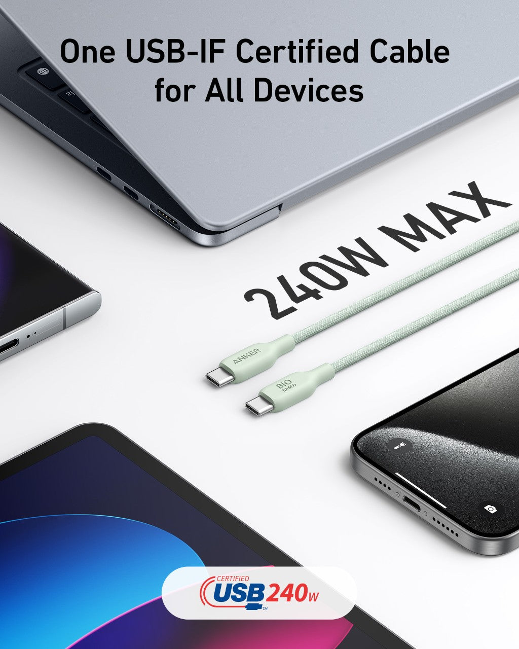 Anker <b>543</b> USB-C to USB-C Cable (Bio-Braided)